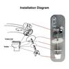 Toilet Seat Fittings, Zinc Alloy Toilet Seat Hinges Replacement for Most Toilet Seats