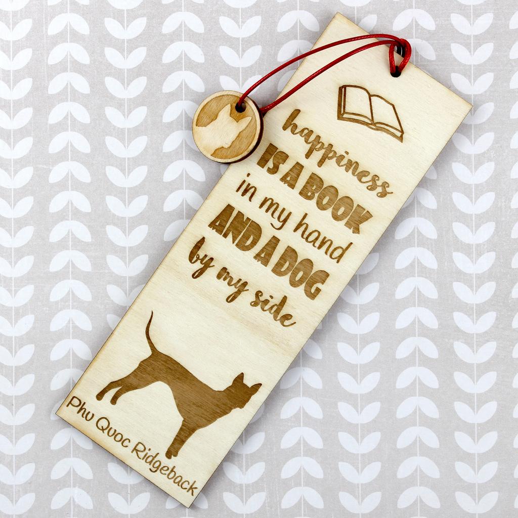 Phu Quoc Ridgeback - dog bookmark, personalized bookmark, dog gadget for Art-Dog brand readers