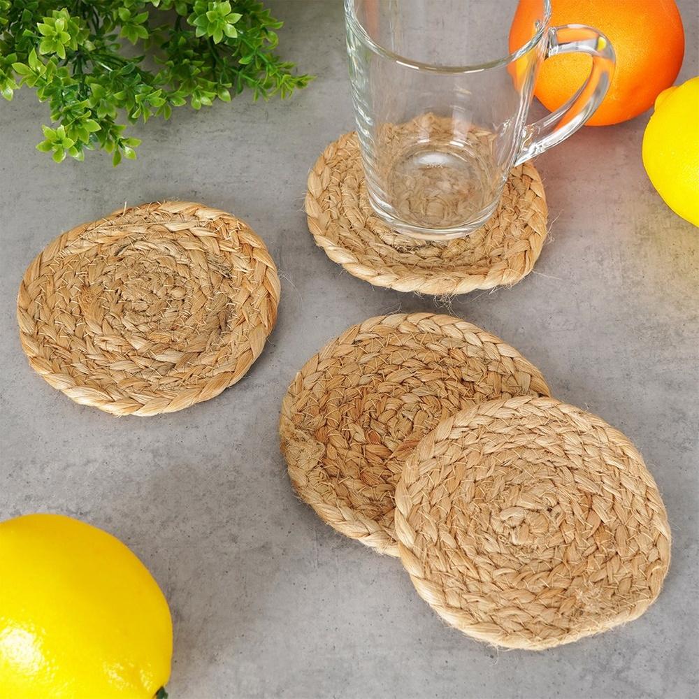 Natural cup coasters 10 cm 4 pcs.