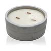Scented Candle Vanilla Orange Wooden Wick Concrete Jar