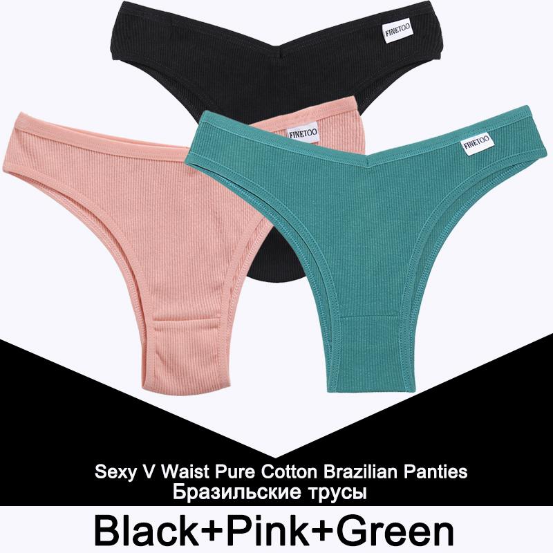 3 Stück/Set Slips Damen Baumwolle Dessous Damen Tanga Sexy Unterwäsche Hüfttief Unterhose Bikini Brazilian Briefs