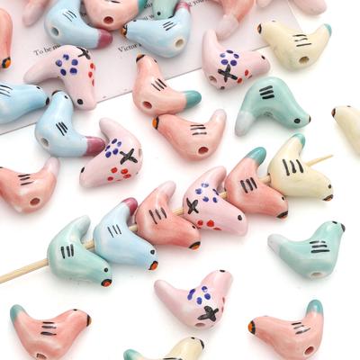 20x14mm Taube Keramik Handbemalt Perle Für DIY Armbänder Halsketten Schmuckherstellung