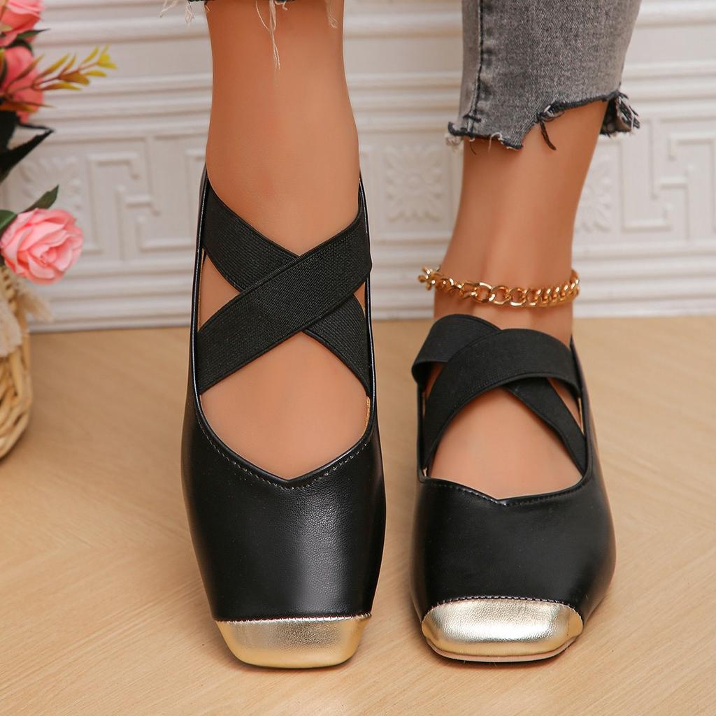 Boty Mary Jane velkých velikostí Jarní a podzimní Mělké ústí Čtvercová špička Jednopásek Se sukní Francouzské Večerní Jednoduché boty