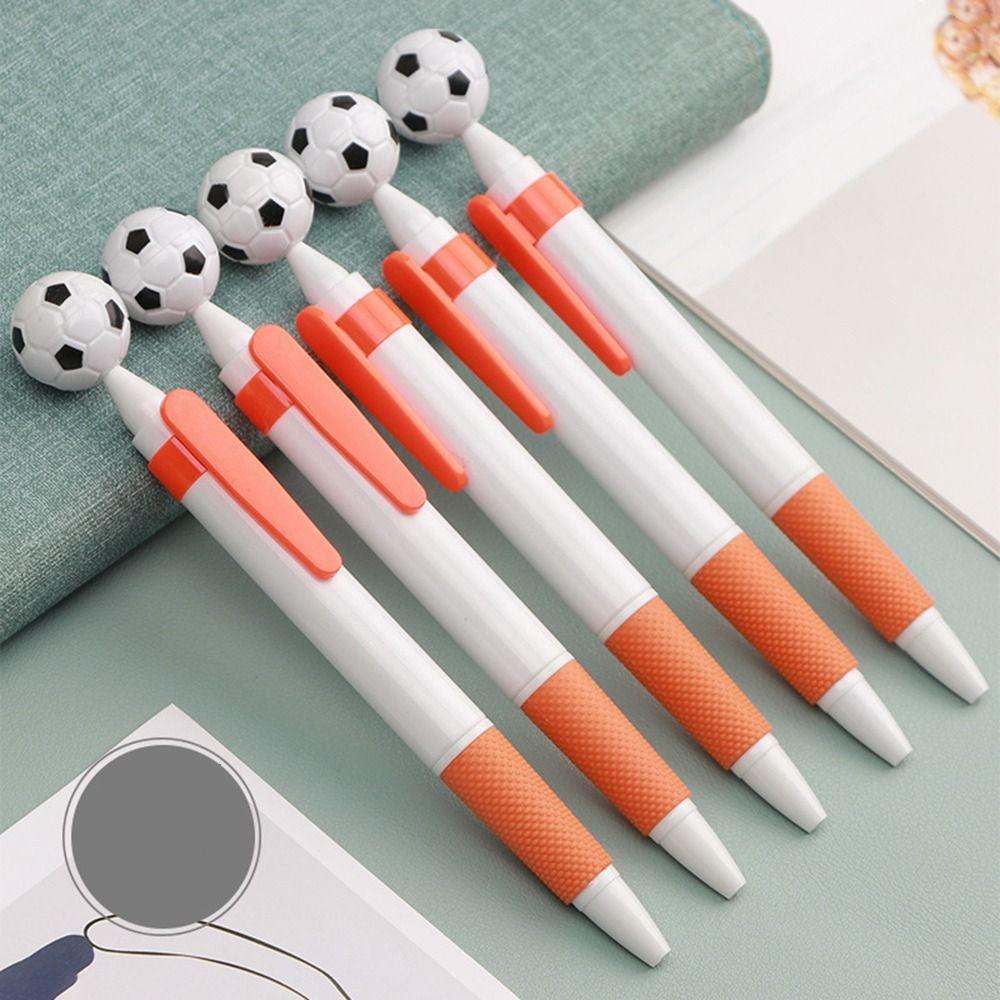 5 Pcs/Bag Multi-use Football Ballpoint Pen Creative Signature Pens Writing Pens Note Taking