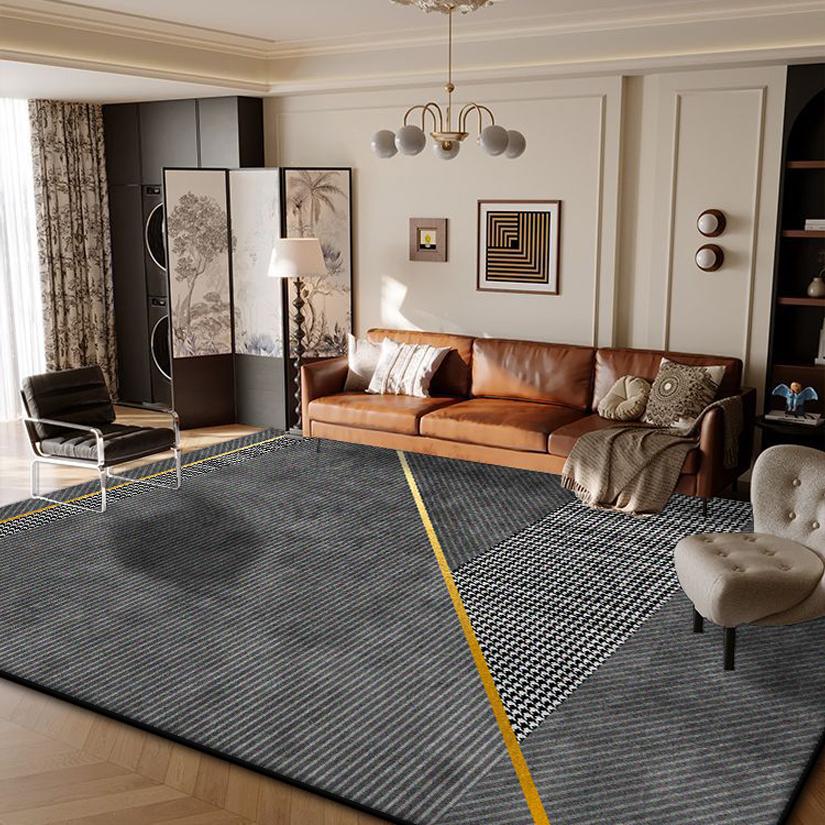 Nordic Geometric Carpet for Living Room Decoration Gery Large Carpets Home Decor Bedroom Kitchen Lounge Rug Nonslip Floor Mats