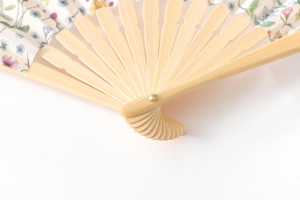 DDintex FLORET LONDON Miao 2 X 21cm Shell-Shaped Fan, Mint, [Liberty Print]