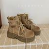 Retro Martin Stiefel mit dicker Sohle und Absatz für Damen 2025 Herbst neue atmungsaktive Outdoor-Sport- und Freizeitstiefel vielseitige Stiefeletten