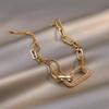 Retro Geometric Inlaid Diamond Bracelet: Korean Fashion Chain for Trendy Internet Celebrities