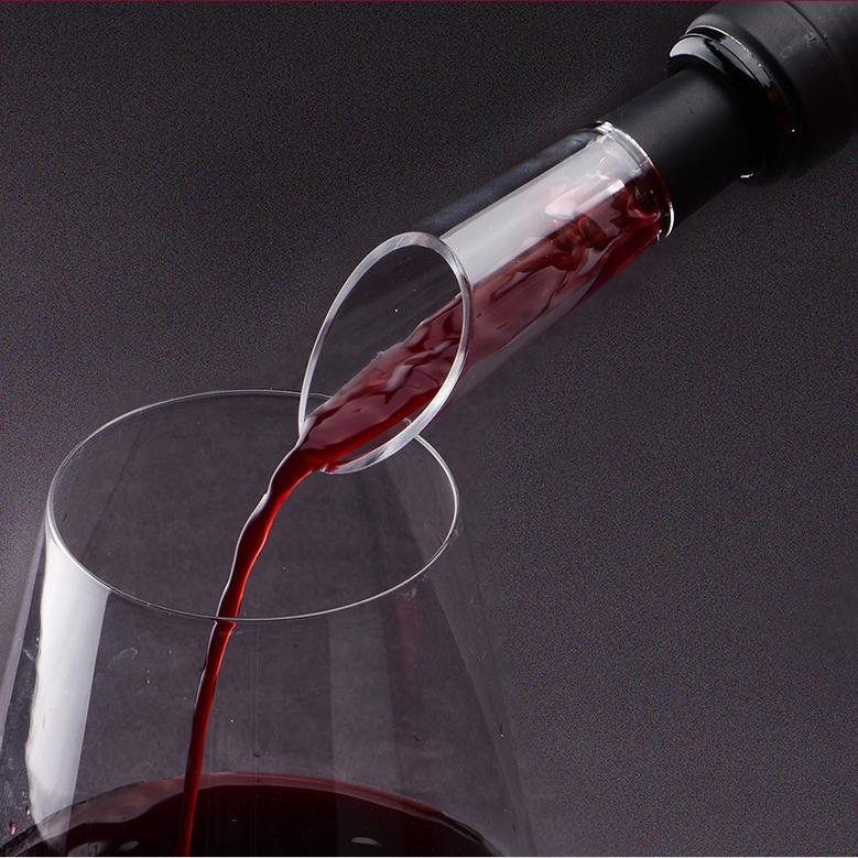 Apribottiglie multifunzionale 2-in-1 apribottiglie manuale per vino rosso e champagne set da degustazione per uso domestico, nero di alta qualità.