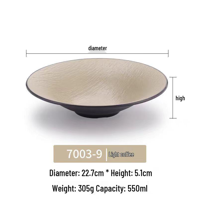 Melamine Japanese Conical Hat Bowl - Large Plastic Soup, Rice, and Noodle Bowl