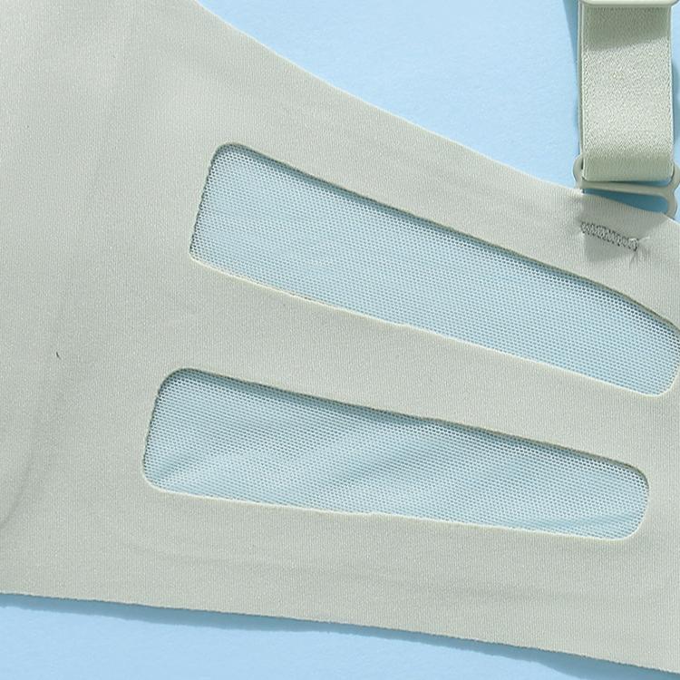 Nahtlose rückenfreie Hollow-Unterwäsche für Damen, gerafftes Oberteil, BH gegen Durchhängen, trägerloser Sport-BH, dünnes Design