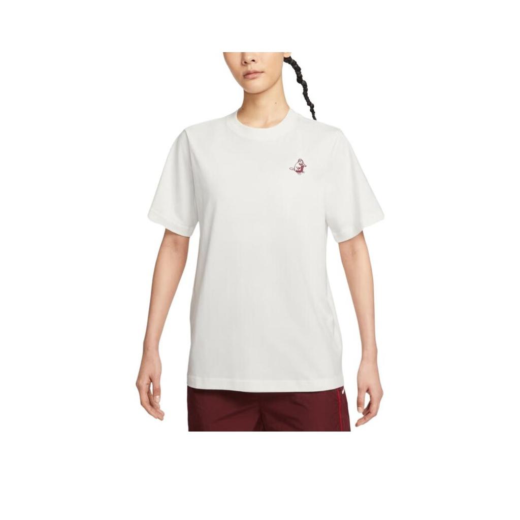 Nike Sportswear Vintage Loose Fashion Versatile Short Sleeve T-Shirt Women Tops White IH0826133