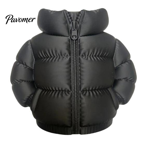 Mini Down Jacket Pen Holder Rainbow Coat Holder, 3D Printed Puffer Desk Organizer, Creative Storage for Stationery And Brushes Gel