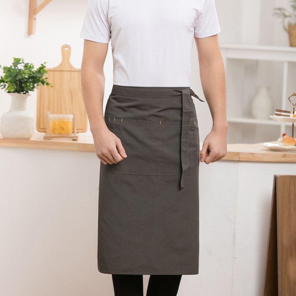 Antifouling Waiter Waist Apron Adjustable Chef Uniform Professional Half Apron Cafe