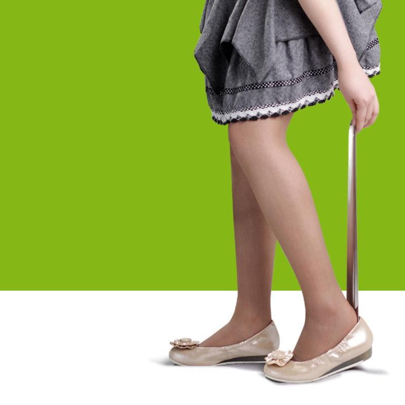 Stainless Steel Shoe Horn 30cm Metal Long Shoe Horn No Bending Easy Shoe On And Off