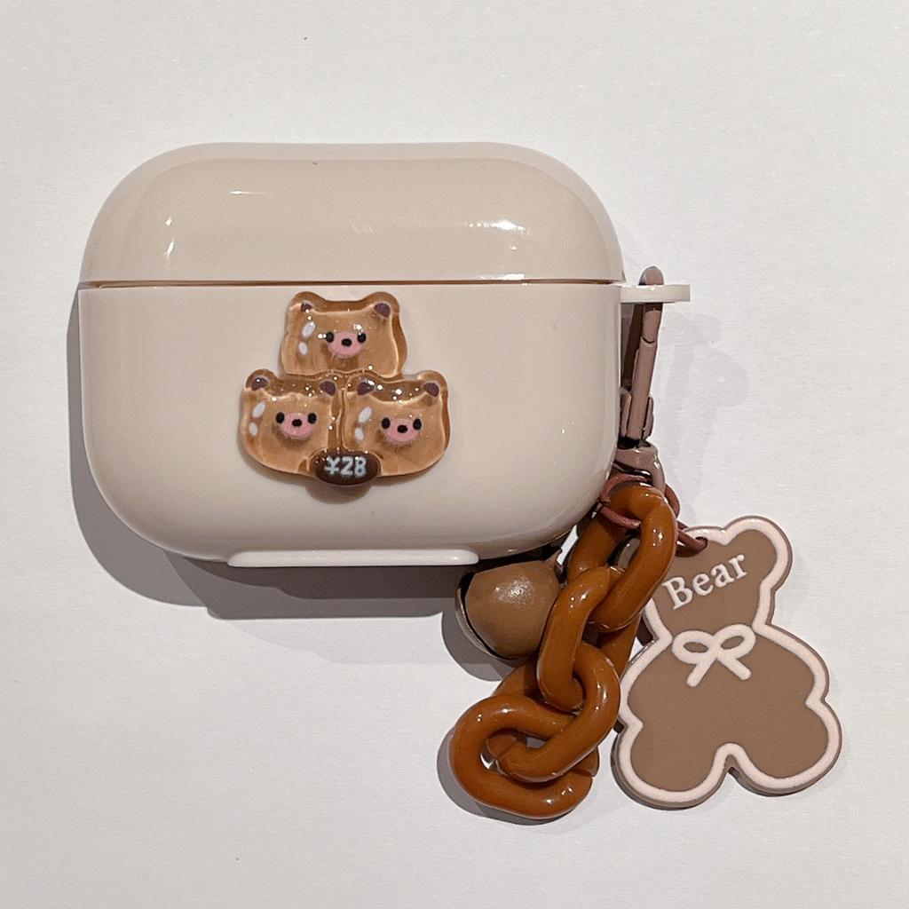Funda de Oso de Dibujos Animados para Airpods Pro3 Funda de Auriculares de Dibujos Animados para Airpods Pro2 Pro 4 3 2 1 Funda Protectora Con