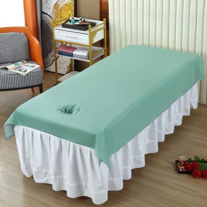 Waterproof Oilproof Beauty Salon Bed Sheet - White Customizable Massage Physiotherapy Sheet with Face Hole, Anti-Dirty Design.