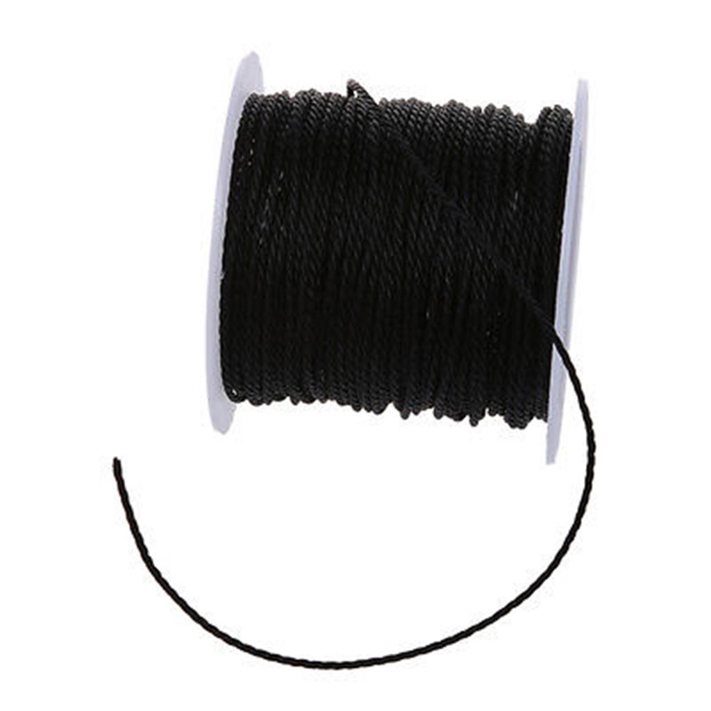 24m Černá Stretch Elastická čára Kulaté navlékání Šňůrka Šňůra Šňůra Šňůrka Nit Cívka Drát