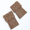 Border Knitted Short Korean Version Winter Women Shoe Covers Foot Covers New Flip Over Scallop Yarn Sock Covers Leg Guards