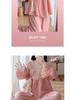 Women's Autumn Princess Style Long Sleeve Pajama Set - Sweet Retro Kimono Design