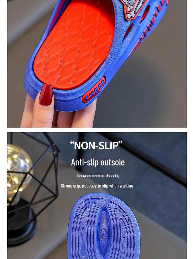 Kids Non-Slip Cartoon Slippers for Indoor & Bath - Cute Summer Design for Boys, Girls & Parent-Child
