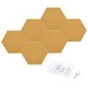 6Pc 30x26cm Felt Bulletin Board Self Adhesive Hexagon Felt Tiles for Sound Proofing Wall Panels for Home Office Recording Studio