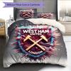 West Ham United FC Pattern Bedding Quilt Set  Home Decoration  Gift (1 * duvet cover + 2 * pillowcase  without core)