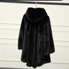 Imitation Mink Coat Women's Medium and Long Hooded Imitation Mink Hair Imitation Fur Jacket Imitation Fur Hooded Loose