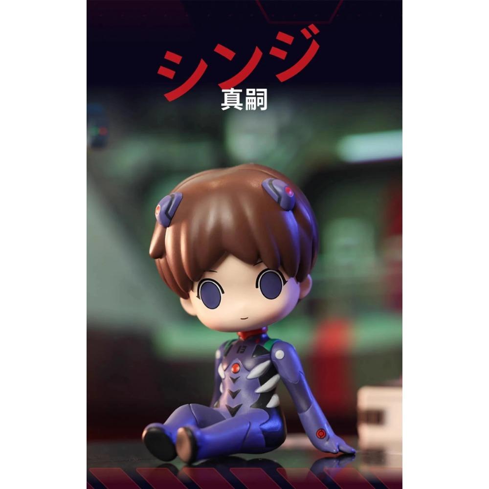 8CM Anime EVA Figure Asuka Langley Soryu Sitting InRows Cloak Ayanami Rei Toy Nagisa Kaworu Model Ikari Shinji Gift Collection