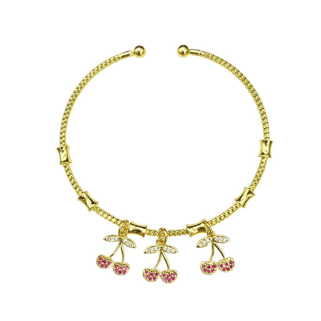Tree of Life & Butterfly Zircon Bangle - Elegant Retro Jewelry