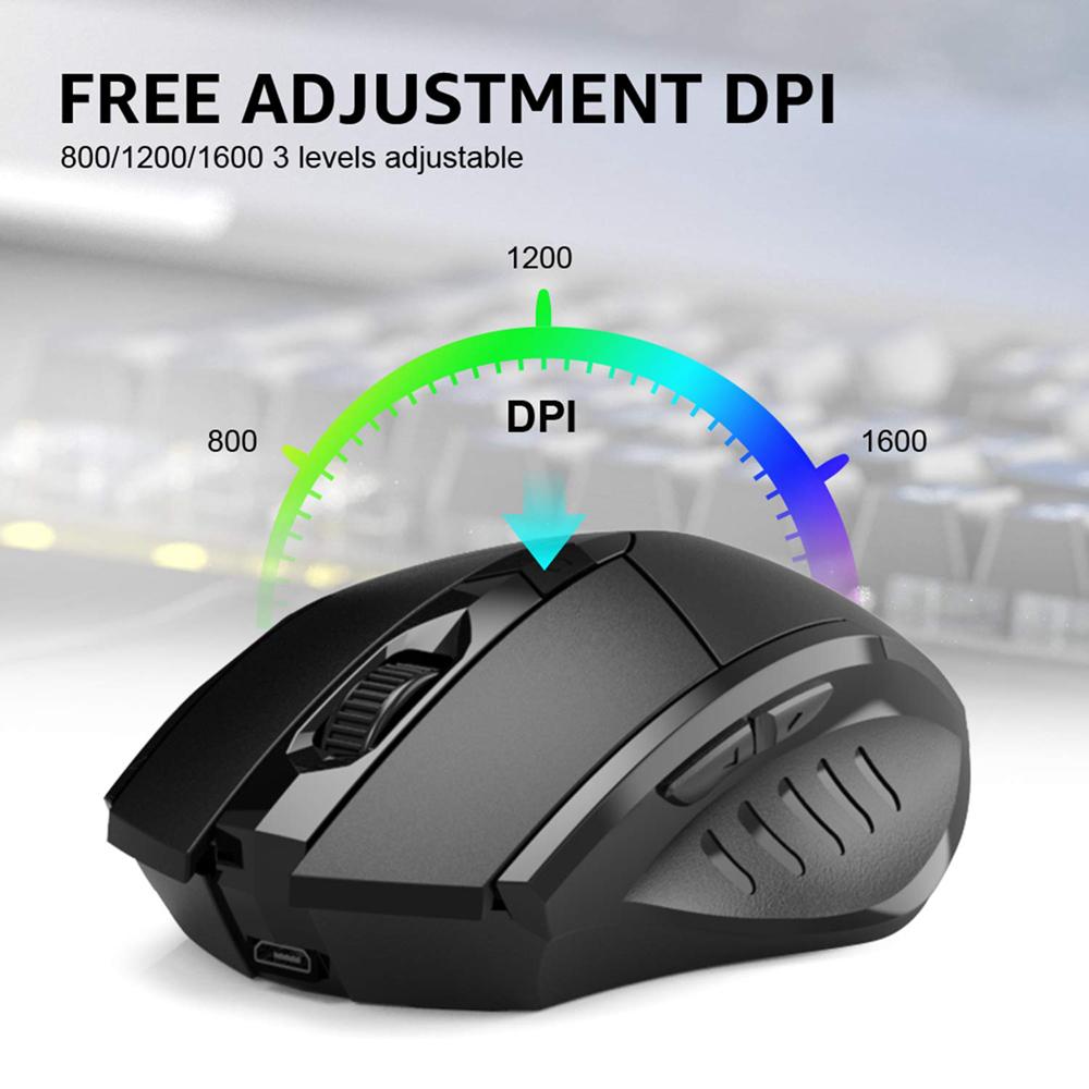Bluetooth Compatible Mouse Rechargeable 2.4G INPHIC PM6 Wireless Mouse Office Mute Support PC Laptop Tablet Smartphone