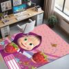 Masha and The Bear Pattern Rug, Indoor/Outdoor Mat, for Picnic, Gameroom, Bedroom, Office, Living Room, Home Decor Carpet, Birthday Gift