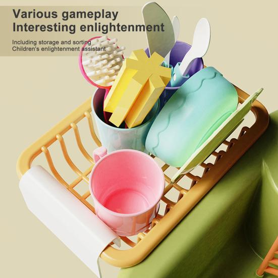 1 Set Dishwasher Degrees Toys Rich Accessories 90 Cartoon Rotating Faucet Circulation Fun Water Hands-on Ability