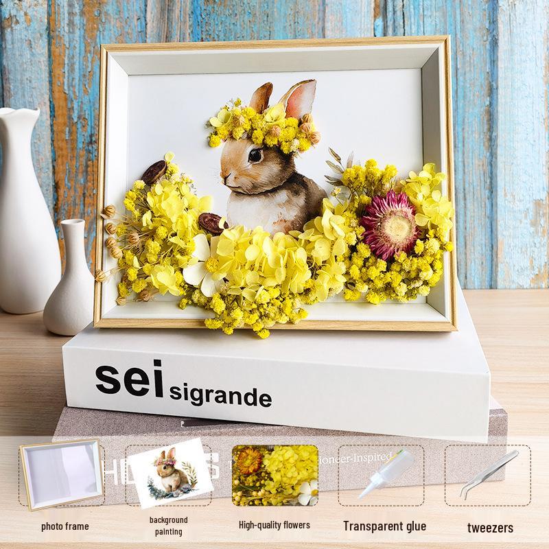 DIY Handmade 3D Preserved Flower Photo Frame Craft Kit