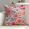3D Flower Cushion Cover Soft  EasyWash Pillow Case  Versatile for Couch Bed Travel and Office
