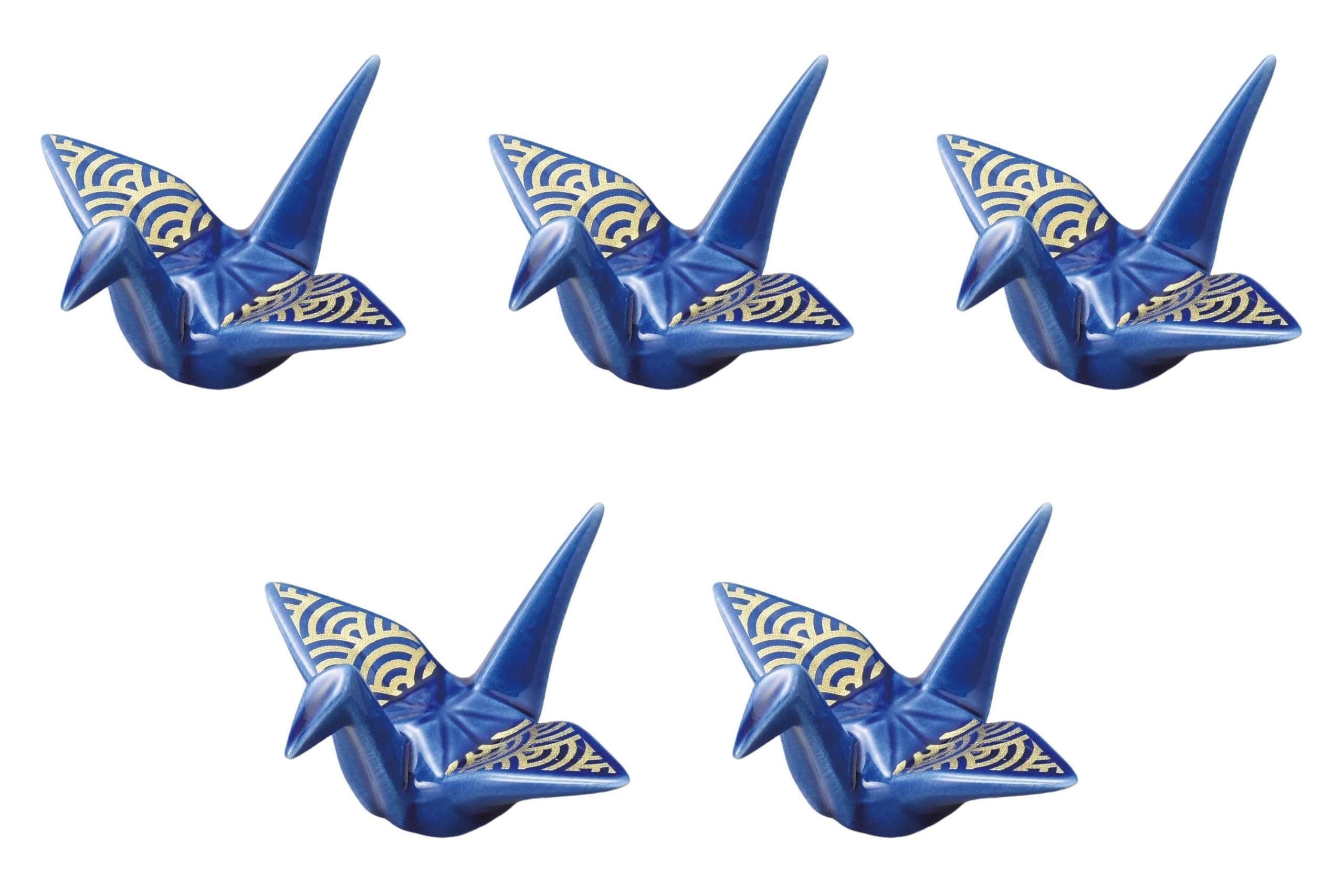 

Набор из 5 подставок для палочек Seigaihazuru Ruri x x Подставки для палочек Сделано в Кита компанией Setomonohonpo [6 5.2 3.3 см]