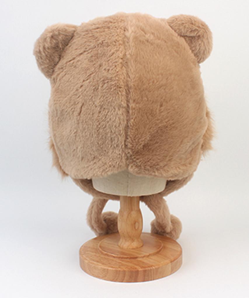 Yunibeosyeolkemiseuteuli Bear Fur Brown Balaclava Wool Hat