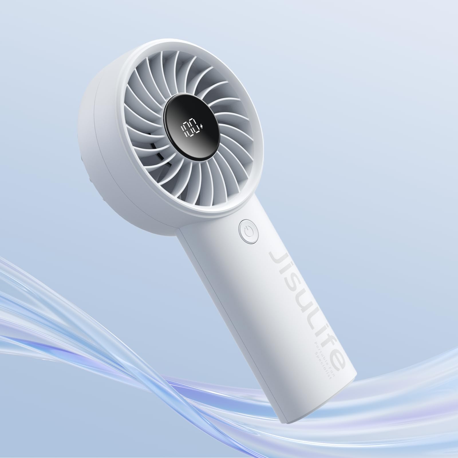 

JISULIFE Handheld Fan Speed Quiet USB 3600mAh Up to 13 Hours of LED Battery Level Heatstroke Heat Ideal for and Fireworks Instruction Manual Included сірий колір