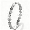 Elegant Women's Titanium Steel Daisy Bracelet with Rhinestone Accents