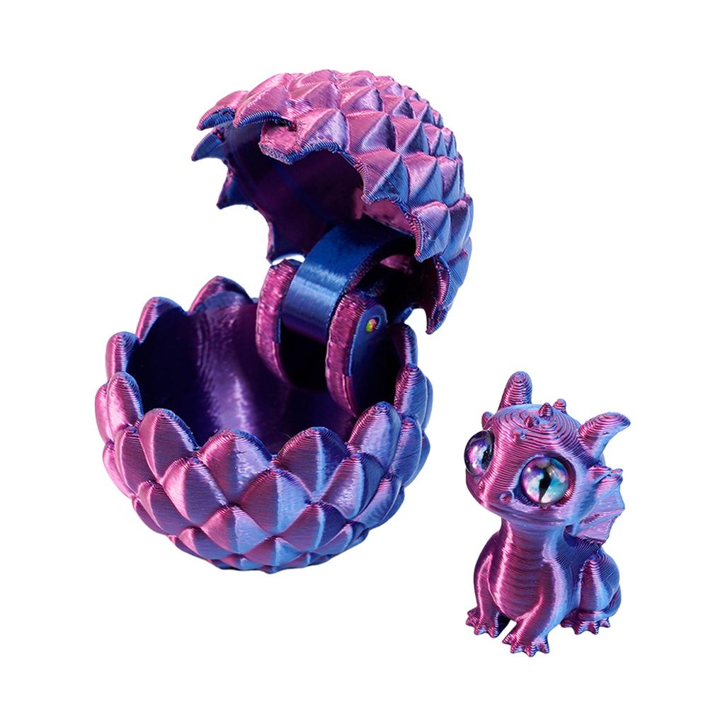 3D Printed Dragon Eggs with Dragon 3D Printed Animals Toy Tabletop Centerpieces for Home Car Office Tabletop Ornament