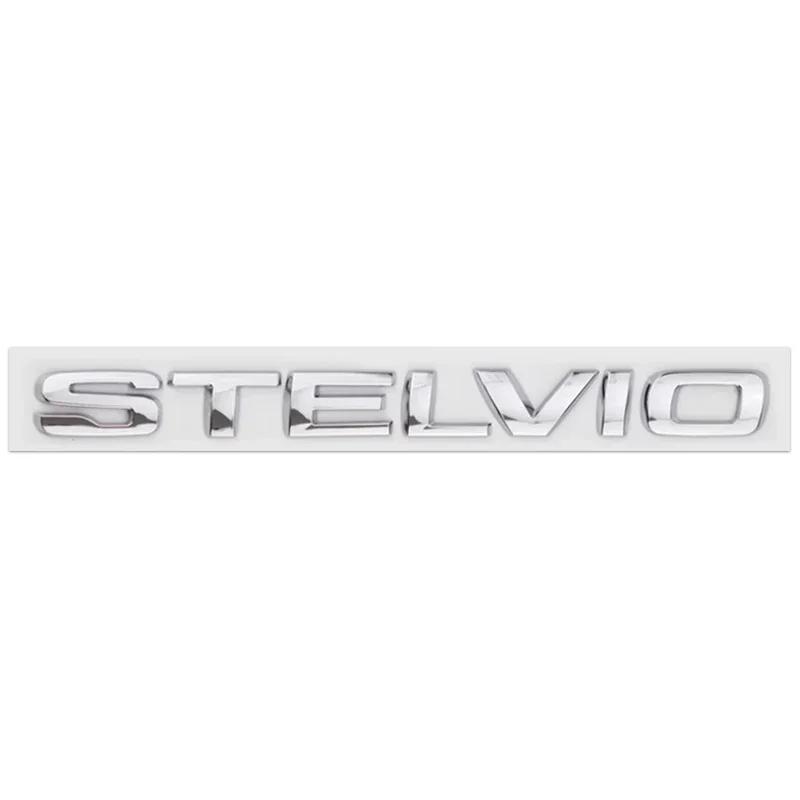 BEZO1 1pcs 3D Car Trunk Words Letters Logo Badge Emblem Decals Sticker For Alfa Romeo Giulia Stelvio Q2 Q4 Ti Veloce Accessories