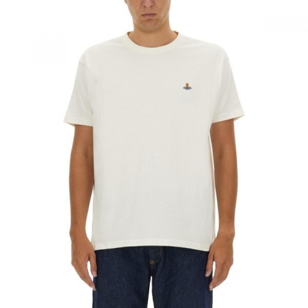 

Футболка из хлопка с логотипом Vivienne Westwood 3G010013 J001MA407 M