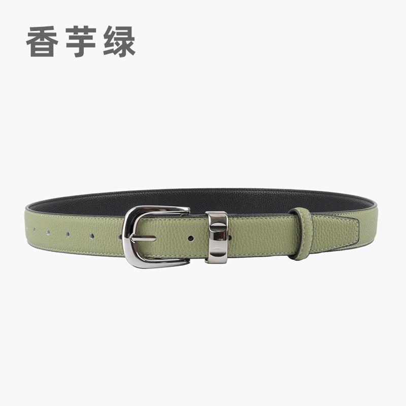 Curea de piele pentru femei, curea simplă retro cu blugi, curea pentru pantaloni casual, model pentru femei.