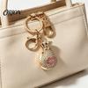 Decorative Key Ring Rhinestone Lucky Bag Keychain, Good Luck Fortune Keyring, Elegant Pendant Love Heart Pouch Charm for Handbags Backpacks Keychain