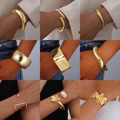 Übertriebener Nischendesign-Sinn Metall Rundes Armband Geometrisches Personalisiertes Armband