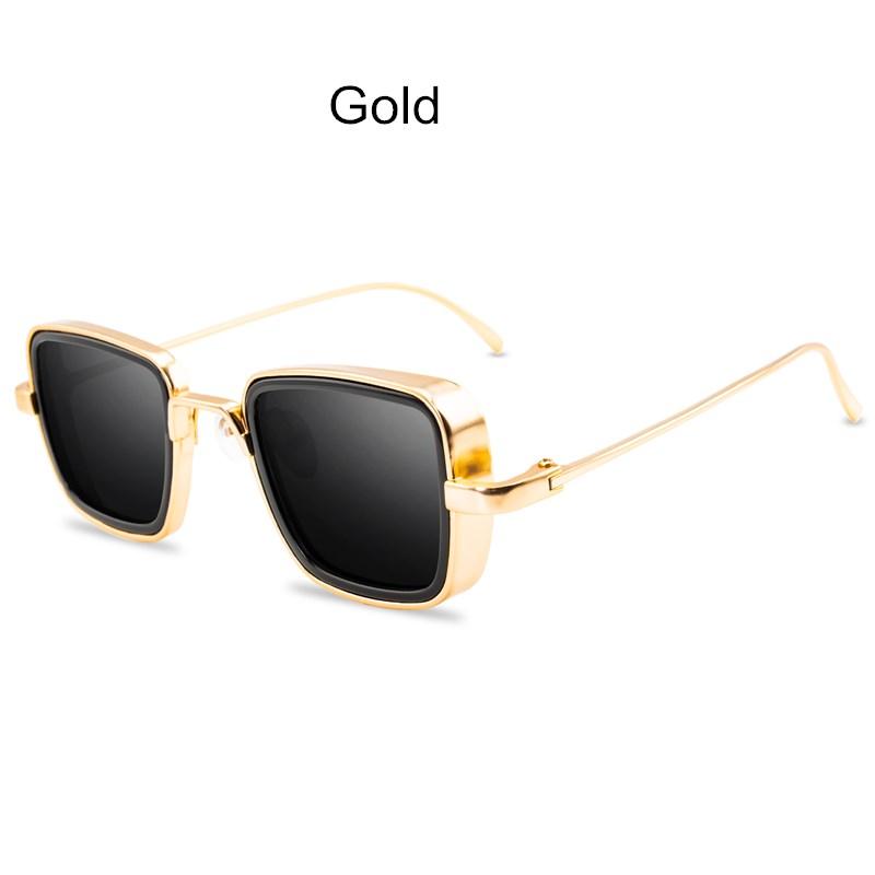 New Steampunk Sunglasses Fashion Men Women Brand Designer Vintage Square Metal Frame Sun Glasses Uv400 Eyewear
