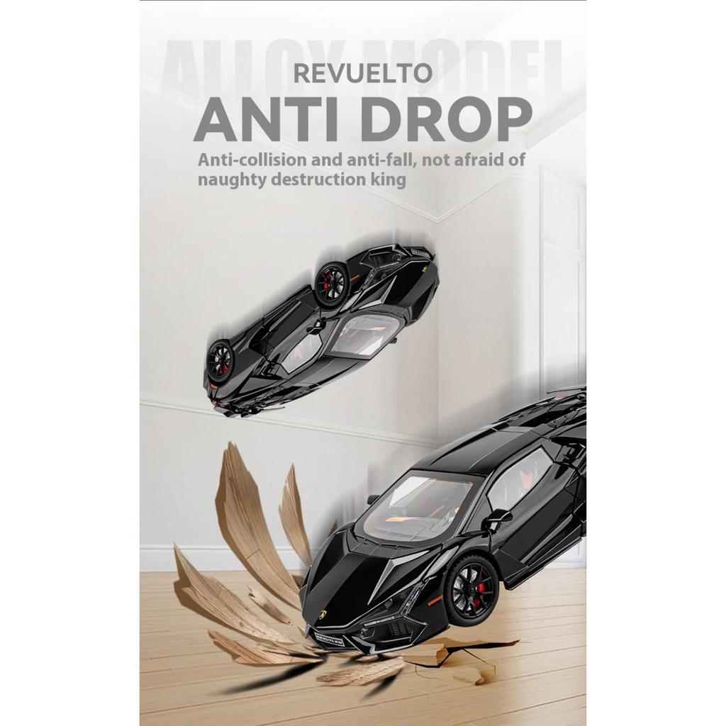 1/24 Maserati Rambo Revuelto Alloy Die-cast Car Model Toys, Four-door Sports Car Model Ornaments, Boys' Gaming Vehicle Gifts