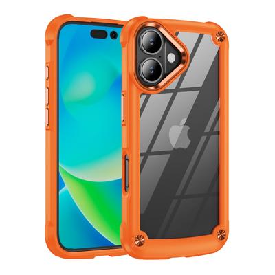 Luxury Armor Bumper Transparent Case For iPhone 16 15 14 13 12 11 Pro Max XR XS X 7 8 Plus SE Hybrid Heavy Duty Shockproof Cover