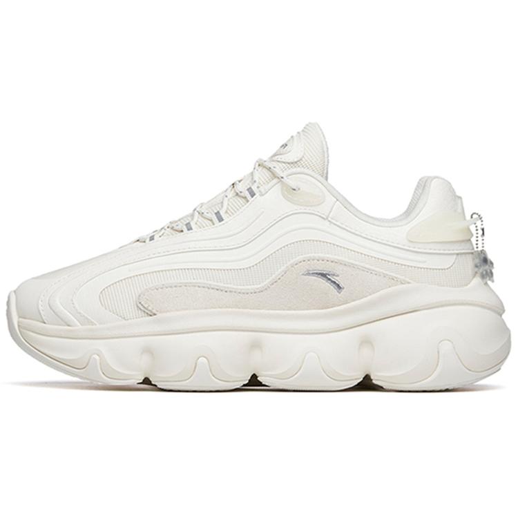 New ANTA Life Collection Chunky Sneakers Women's Low Top Ivory White/Silver 122148895R-1