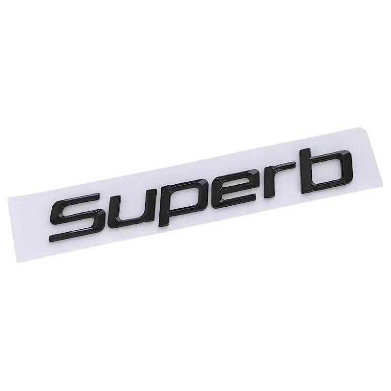 AAABV1 Auto-Buchstaben-Plakette Außen für Skoda Superb Octavia 2023 2024 Heckaufkleber Kofferraumaufkleber Emblem Auto-Modifikationszubehör